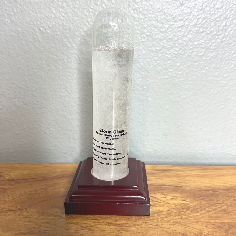 Admiral Fitzroy Storm Glass Barometer 19th Century 7" Beach Cabin Weather Decor